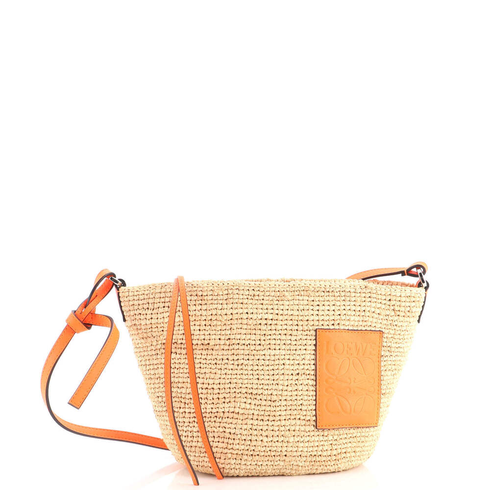Loewe Pochette Woven Raffia